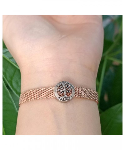 Reflexions Mesh Bracelet for Pandora Reflexion Clip-on Charm Bead Women Size 16cm-22cm 20cm-Rose Gold $9.50 Bracelets