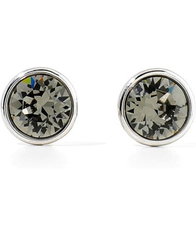 The Austrian SWAROVSKI Crystal Elements Stud Earrings Post Made of S925-made in Korea Silver-Black Diamond $9.50 Earrings