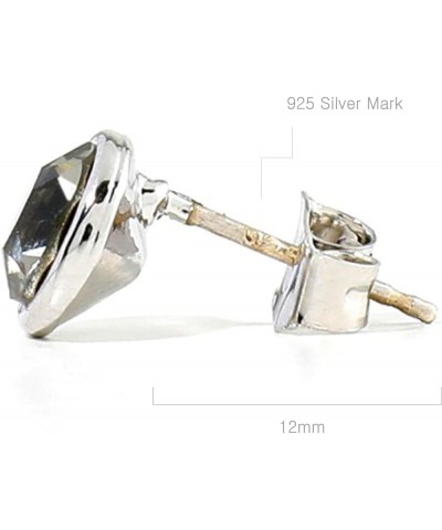 The Austrian SWAROVSKI Crystal Elements Stud Earrings Post Made of S925-made in Korea Silver-Black Diamond $9.50 Earrings