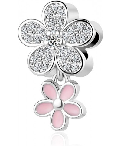 Pink Flower Charm Beads for Charms Bracelets Necklace Pink Flower 2 $7.23 Bracelets