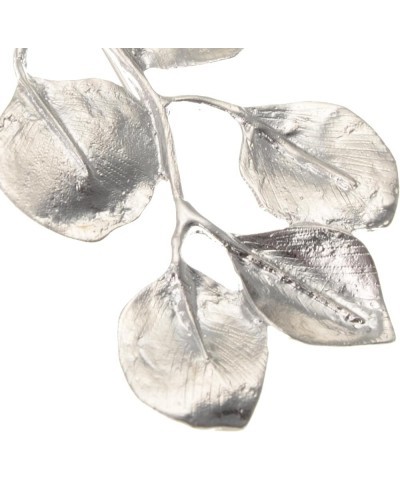 Women Geometric Exaggerated Sparkling Dainty Earrings Dangle Drop Earrings Silver Leaf $9.51 Earrings