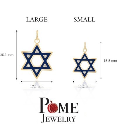 Jewish Star of David Diamond Pendant Necklace in Solid 14k Gold, Made in America Small 18" Necklace Rose Gold $116.10 Necklaces