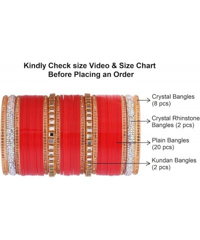 Rakhi Gifts for Sister Indian Wedding Bridal Bangles Traditional Rhinestone CZ Crystal Bridal Bracelet Bangle Set for Women R...