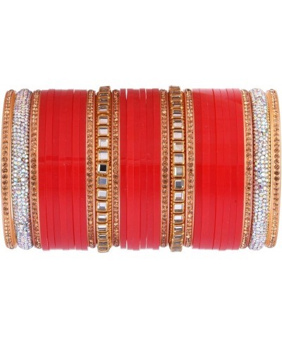 Rakhi Gifts for Sister Indian Wedding Bridal Bangles Traditional Rhinestone CZ Crystal Bridal Bracelet Bangle Set for Women R...