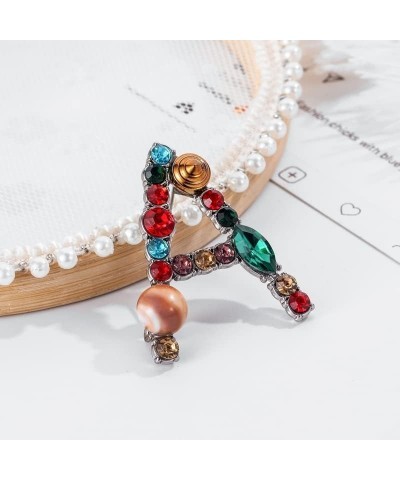 Initial Letter Brooch Bling Pin Jewelry Xmas Present Crystal Pearl Brooches Christmas Gift T $6.23 Brooches & Pins