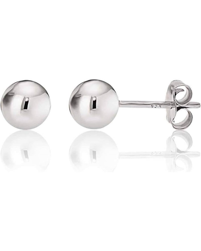 Sterling Silver Ball Stud Earrings for Women - Hypoallergenic Lightweight Stud Earrings for Women | 2mm-16mm Ball Earrings in...