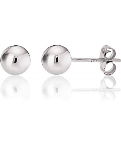 Sterling Silver Ball Stud Earrings for Women - Hypoallergenic Lightweight Stud Earrings for Women | 2mm-16mm Ball Earrings in...