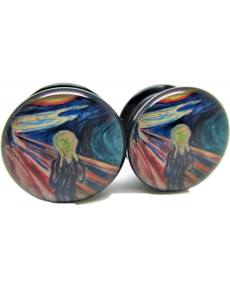 The Scream Ear Plugs - Acrylic Screw-On - New - 8 Sizes - Pair 1 1/8" (28mm) $10.23 Body Jewelry