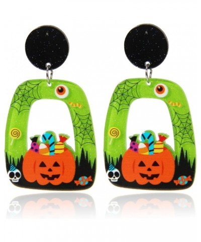 Halloween Earrings for Women Lightweight Acrylic Earrings Dangle Spooky Pumpkin Skeleton Ghost Holiday Fun Earrings Halloween...