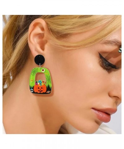 Halloween Earrings for Women Lightweight Acrylic Earrings Dangle Spooky Pumpkin Skeleton Ghost Holiday Fun Earrings Halloween...