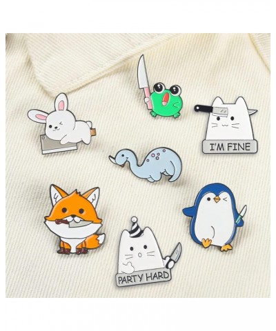 Cute Enamel Pins, Cartoon Pin Brooches Set, Funny Aesthetic Backpack Pins Lapel Badge Pins for Backpacks Jackets Hats Bags An...