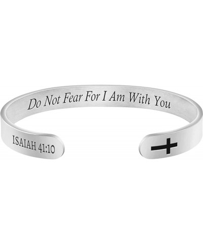 Cuff Bangle Biblical Cross Bracelets Personalized Inspirational Encourage Yourself Mantra Jewelry birthday Gifts for Women Co...