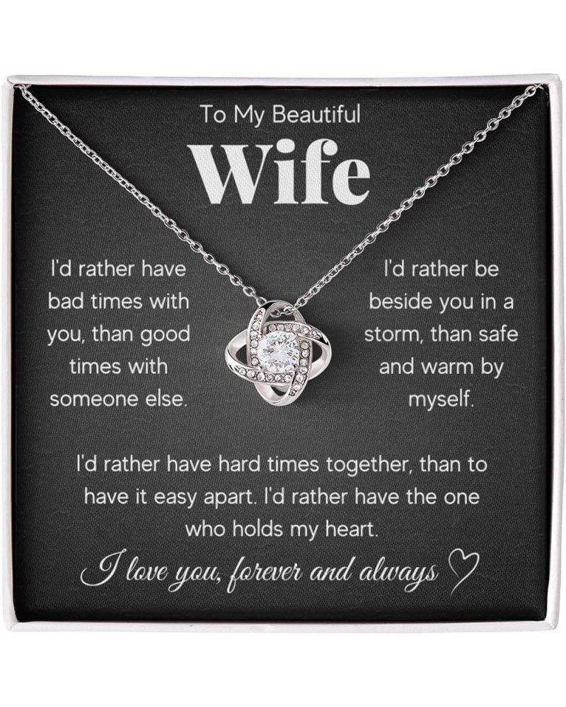 Gifts For Wife Romantic, Wife Birthday Gift Ideas, To My Smoking Hot Wife Necklace, Necklace For Wife From Husband, Message C...