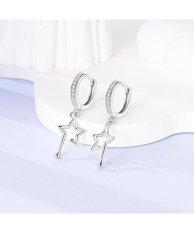 925 Sterling Silver Hoop Earrings Huggie Earrings Colorful Cubic Zirconia Hypoallergenic Small Hoop Earrings for Women A Liqu...