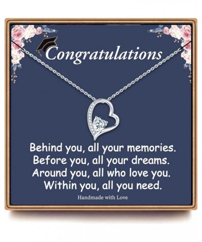 2024 Graduation Gifts for Her, Class of 2024 14K White Gold Plated Graduation Necklace Senior College High School Graduation ...