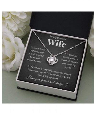 Gifts For Wife Romantic, Wife Birthday Gift Ideas, To My Smoking Hot Wife Necklace, Necklace For Wife From Husband, Message C...