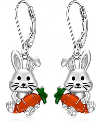 St Patricks Day Shamrock Earrings Easter Bunny Earrings for Women Sterling Silver 925 4th of JulyDangle Mothers Day Christmas...