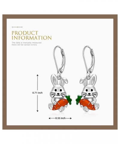 St Patricks Day Shamrock Earrings Easter Bunny Earrings for Women Sterling Silver 925 4th of JulyDangle Mothers Day Christmas...