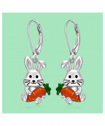 St Patricks Day Shamrock Earrings Easter Bunny Earrings for Women Sterling Silver 925 4th of JulyDangle Mothers Day Christmas...