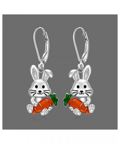 St Patricks Day Shamrock Earrings Easter Bunny Earrings for Women Sterling Silver 925 4th of JulyDangle Mothers Day Christmas...