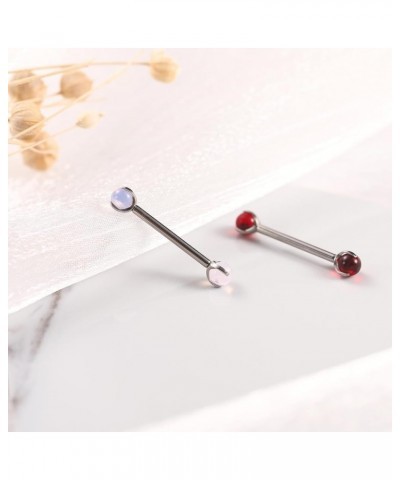 Pair 14G 16G G23 Solid Titanium Shield Nipple Rings Nipple Barbell Internally Threaded Nipple Jewelry Tongue Piercing Bridge ...