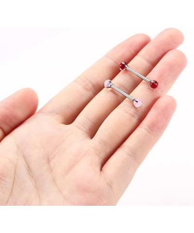 Pair 14G 16G G23 Solid Titanium Shield Nipple Rings Nipple Barbell Internally Threaded Nipple Jewelry Tongue Piercing Bridge ...