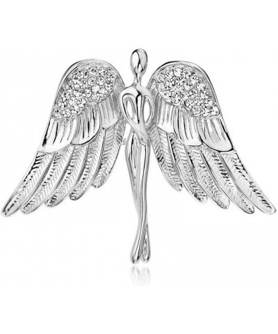 Women's Crystal Flying Wings Angel Brooch Pin Lapel Pin Costume Jewelry Silver Tone $10.70 Brooches & Pins