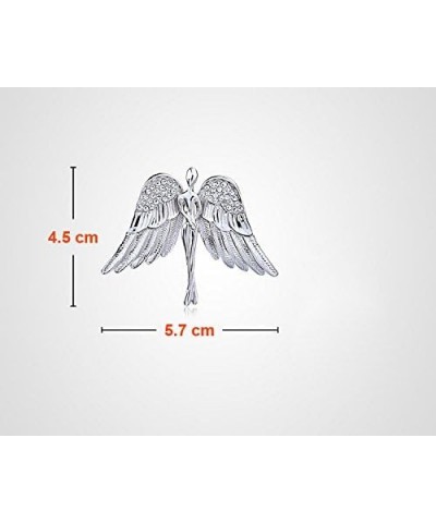 Women's Crystal Flying Wings Angel Brooch Pin Lapel Pin Costume Jewelry Silver Tone $10.70 Brooches & Pins