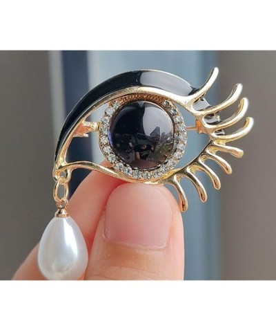 Women Stylish Charm Brooch Pin Crystal Rhinestone High Heel Princess Shoes Brooch Badge Black Eye $7.69 Brooches & Pins