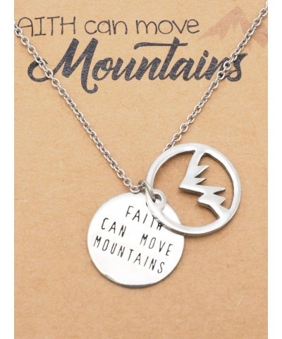 Inspirational Gifts for Women Mountain Pendant Faith Necklace, Bible Verse Inspired Charm with Greeting Card $14.67 Necklaces