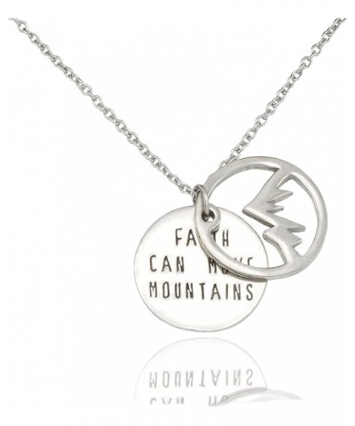 Inspirational Gifts for Women Mountain Pendant Faith Necklace, Bible Verse Inspired Charm with Greeting Card $14.67 Necklaces