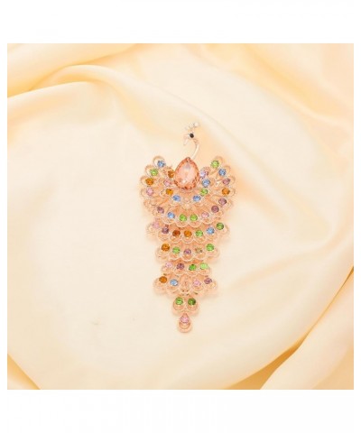 Rhinestone Peacock Big Brooch Pin for Women Girls Crystal Bird Animal Brooches Lapel Pins Wedding Jewelry Yellow $7.64 Brooch...