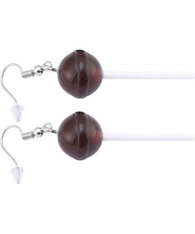 Round Lollipop Drop Earring Resin Cute Simulation Food Dangle Earring Candy Color Funny Cartoonn Friendship Jewelry for Women...