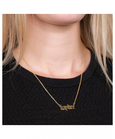 Delta Delta Delta Necklace — DDD Old English Font Design, 18K Gold Plated, Tri Delta Gifts for Women $14.24 Necklaces