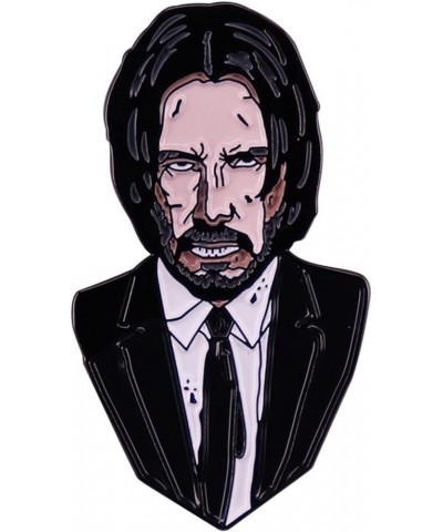 John Wick Enamel Enamel Lapel Pin Brooch Jacket Cotton Shirt Dress Cotton Canvas Bag Denim Jacket, Stainless Steel, No Stones...