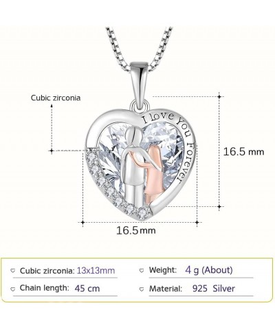 Brother Gifts from Sister Necklace 925 Sterling Silver Love Heart Birthstone Necklace I Love You Forever Gifts for Sister fro...