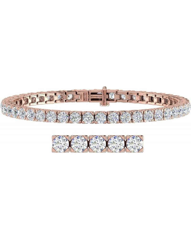 2 to 7 Carat Diamond Tennis Bracelet in 14K Gold (7 Inch) - IGI Certified (I1-I2 Clarity) Rose Gold 7.0 carats $777.10 Bracelets