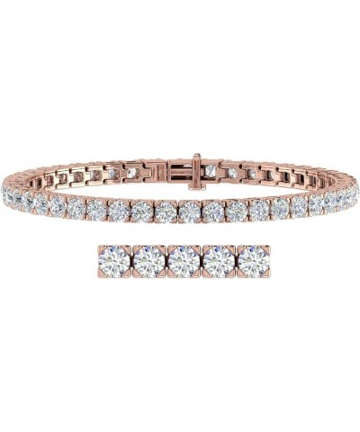 2 to 7 Carat Diamond Tennis Bracelet in 14K Gold (7 Inch) - IGI Certified (I1-I2 Clarity) Rose Gold 7.0 carats $777.10 Bracelets