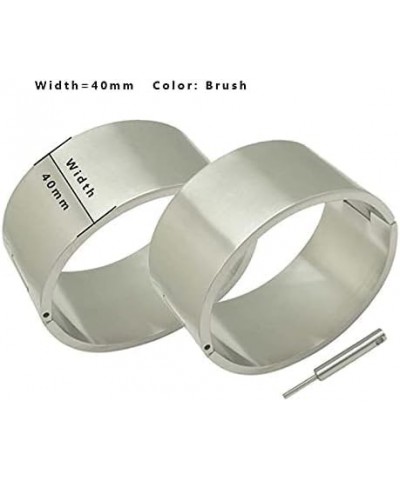 Stainless Steel Men Women Bracelets Fashion Bangles Wrist Anklest Bracelets Removeable O Ring Oval Shape Bangle Couple Cuffs ...