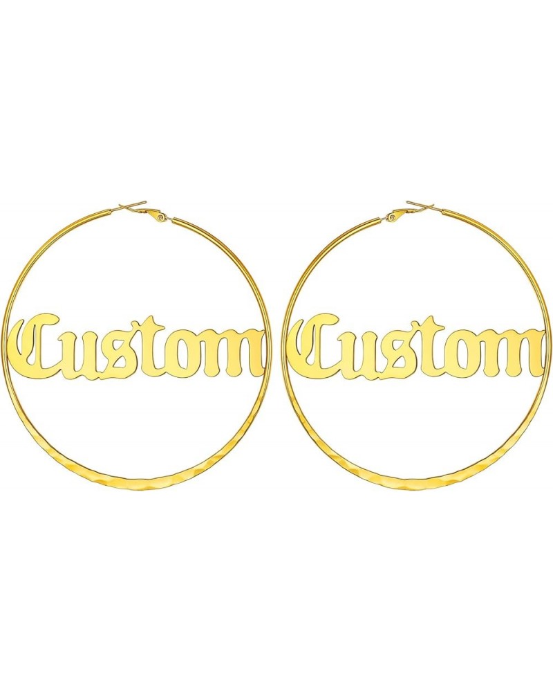 Stainless Steel Hoop Earrings, Minimalist and Chic Jewelry, Black/18K Real Gold Plated Trendy Hoops for Women, Round Earrings...