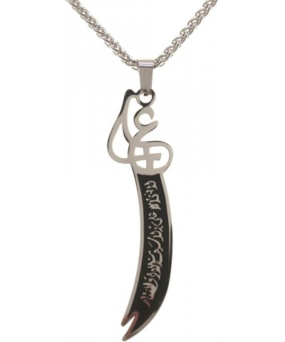 Imam Ali Sword Dhul-Fiqar Necklace Islamic Arabic Art Islam Zulfiqar Muslim Gift Chain,Charm $9.59 Necklaces