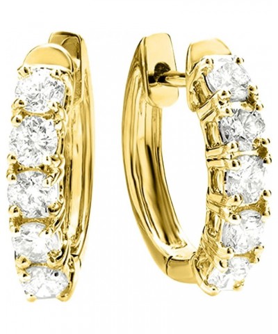 1-5 Carat Huggies Hoop Diamond Earrings 14K Gold Premium Collection 4.0 Carat 14K Yellow Gold $1.00 Earrings