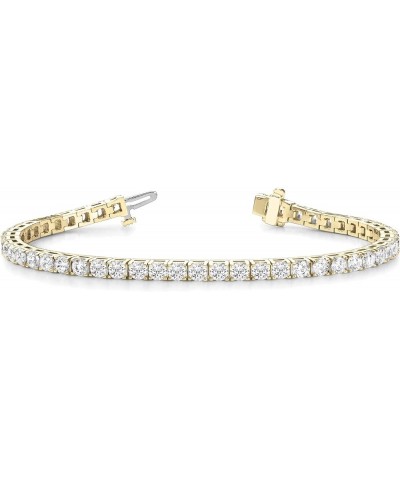 5 to 20 Carat LAB GROWN Classic Diamond Tennis Bracelet 4 Prong Ultra Premium Collection D-E VS1-VS2 Yellow Gold 7.0 carats $...