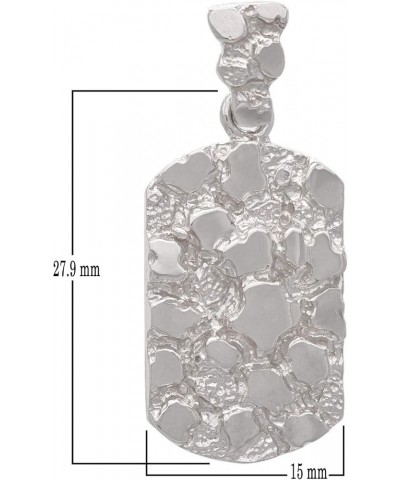 14k Yellow White or Rose Gold Dog Tag Nugget Charm Pendant White $127.28 Necklaces