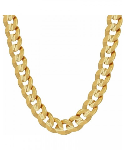 Cuban Link Chain Necklace 24k Gold Plated for Men and Women (6mm & 9.5mm) 18 inches 9.5mm Cuban Link Chain Gold $40.87 Necklaces