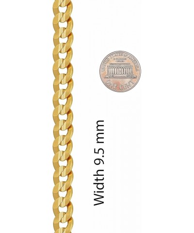 Cuban Link Chain Necklace 24k Gold Plated for Men and Women (6mm & 9.5mm) 18 inches 9.5mm Cuban Link Chain Gold $40.87 Necklaces