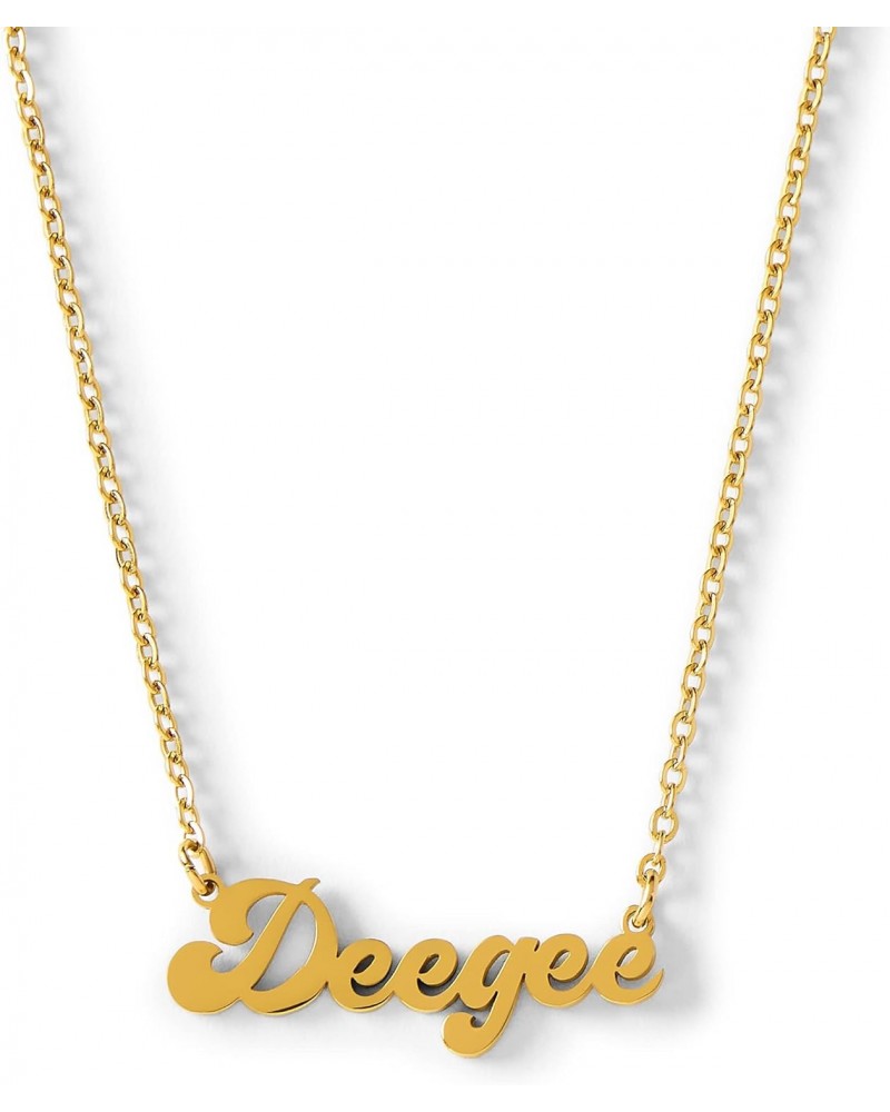 Delta Gamma Necklace — Retro Font Design with 18K Gold Plating, Delta Gamma Gifts for Women $11.25 Necklaces