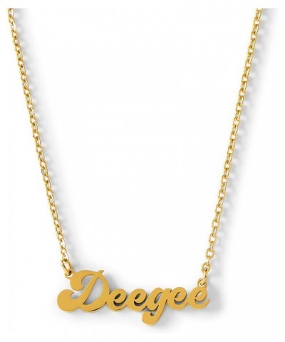 Delta Gamma Necklace — Retro Font Design with 18K Gold Plating, Delta Gamma Gifts for Women $11.25 Necklaces