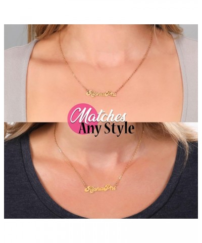 Delta Gamma Necklace — Retro Font Design with 18K Gold Plating, Delta Gamma Gifts for Women $11.25 Necklaces