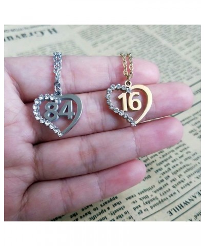 Stainless Steel Birth Year Number 10 to 99 Necklace Birthday Gift Anniversary Jewelry for Women 16 $13.03 Necklaces